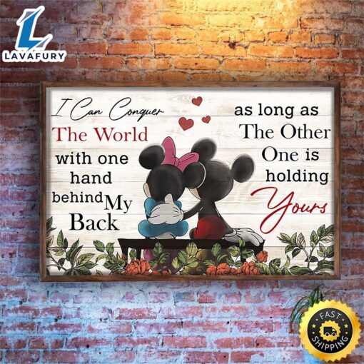 Valentine Day Personalised Happy Mothers Day Disney Mickey Minnie Mouse Canvas