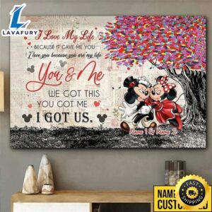 Valentine Day Personalized Mickey Mouse Love Poster, You And Me We Got This Couples Canvas