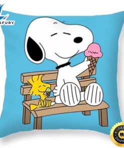 Valentine Day Snoopy Ice Cream Throw Pillow