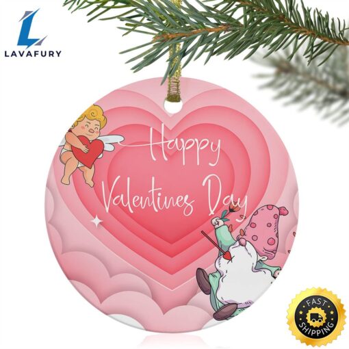 Valentine Double-Side Printed Ceramic Christmas Decorations