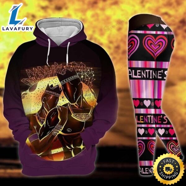 Valentine Hoodie And Legging All Over Printed