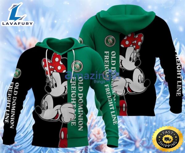 Valentine Old Dominion Freight Line Mickey Minnie Mouse Hoodie 3D Gift For Men And Women