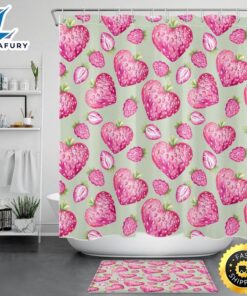 Valentine Strawberry Shower Curtains Valentine…