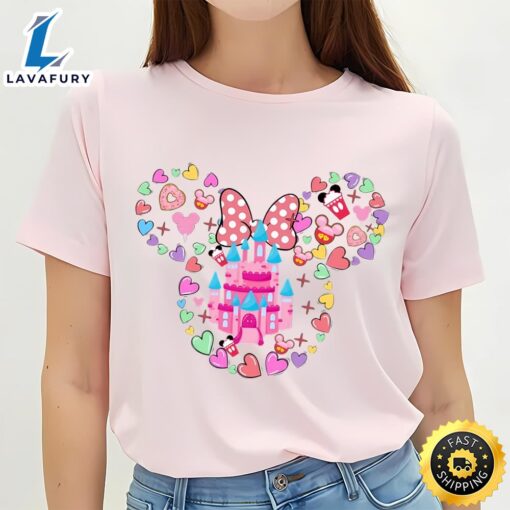 Valentine Mickey Mouse Disney Castle Love Shirt