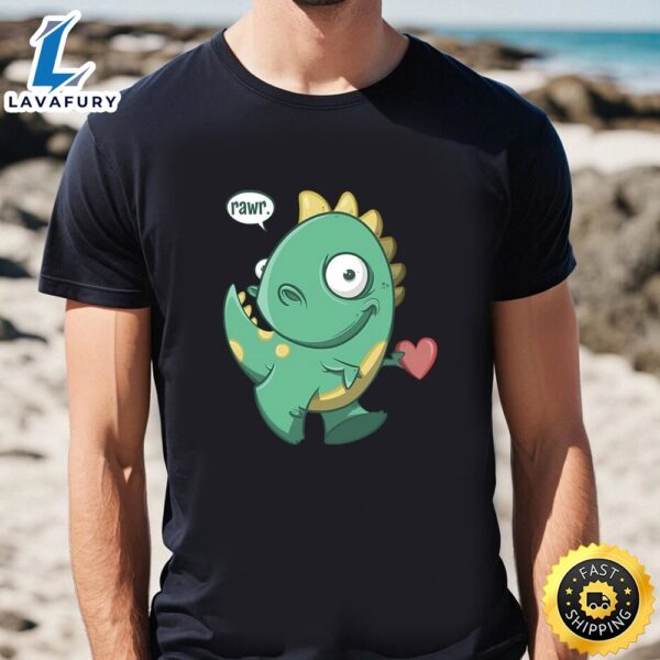 Valentines Day Cute Dinosaur Rawr T Shirt