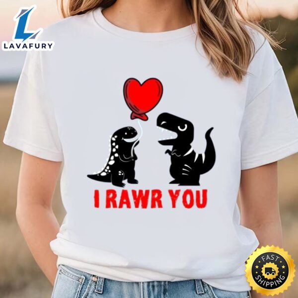Valentines Day Dinosaur T Rex T-Shirt