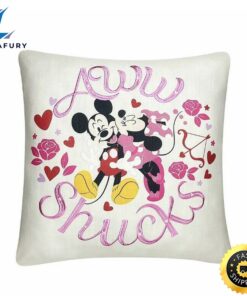 Valentine’s Day Disney Mickey and Minnie Throw Pillow