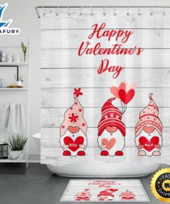 Valentines Day Gnomes Shower Curtains…