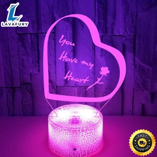 Valentine’s Day Love 3d Night Light Gift Bedroom