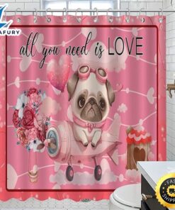 Valentines Day Pug Dog All…