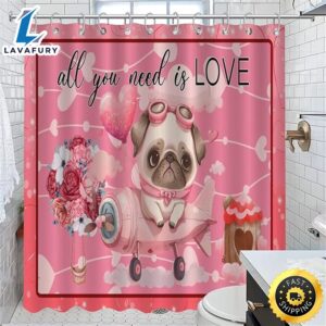 Valentines Day Pug Dog All…