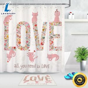 Valentines Love Shower Curtains Cute…