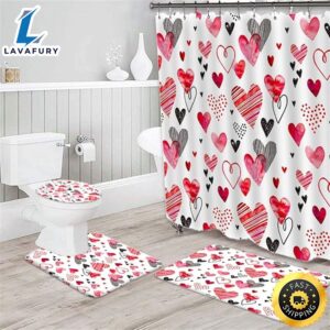 Valentines Shower Curtain Set With…