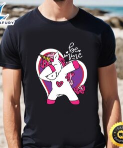 Valentines Day Dabbing Unicorn T-Shirt