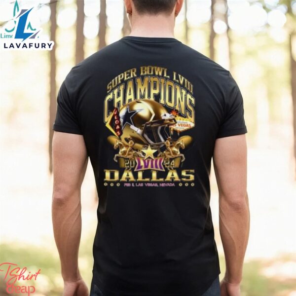 Vintage Dallas Super Bowl Champions 2024 Gold Rusht Shirt