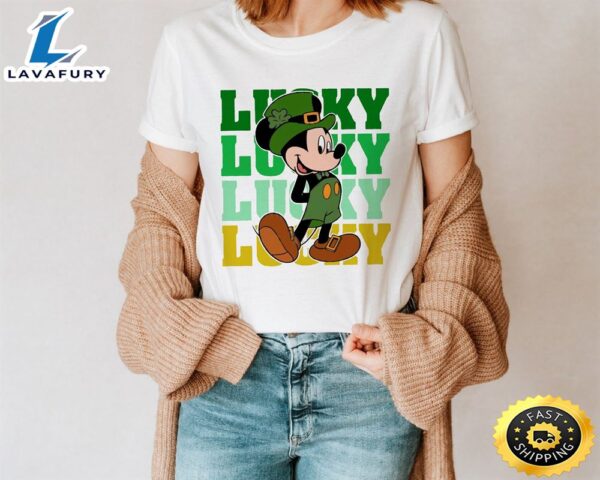Vintage Lucky Day Mickey St Patrick’s Family Matching Shirt