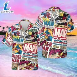 Vintage Superhero Funny Hawaiian Shirt,…