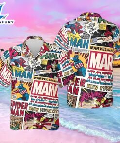 Vintage Superhero Funny Hawaiian Shirt,…