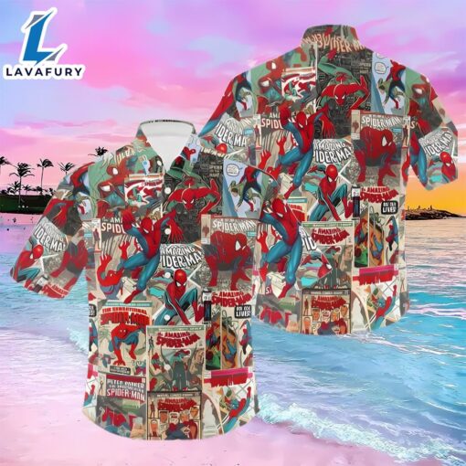 Vintage Superheroes Movie Amazing Spiderman Hawaiian Shirt