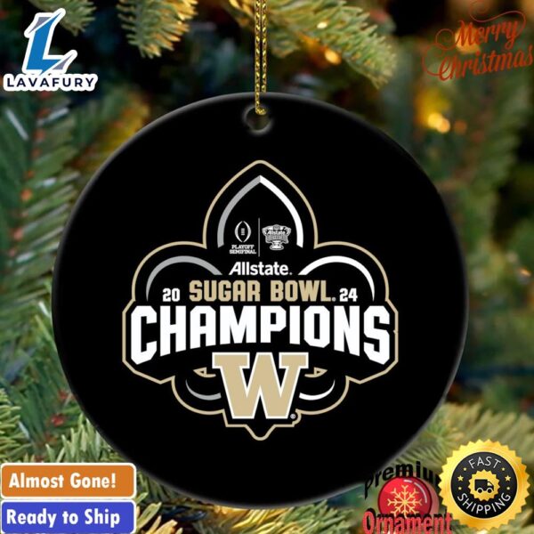 Washington Huskies Allstate Sugar Bowl 2024 Champions Ornament Tree Decoration