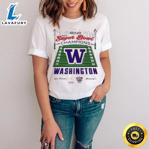 Washington Huskies Sugar Bowl Champions New Orleans Stadium Shirt