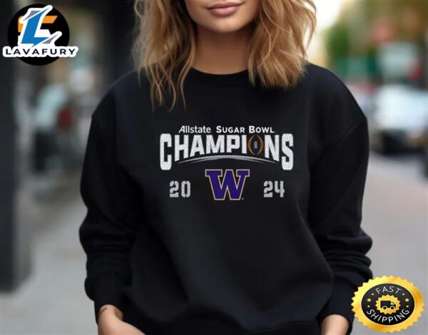 Washington Huskies Top Of The World College Football Playoff 2024 Sugar Bowl Champions Unisex T-Shirt