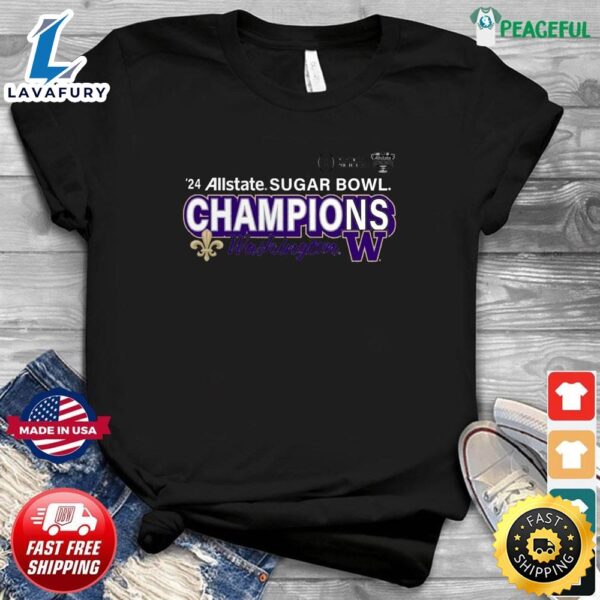 Washington Huskies Women’s College Football Playoff 2024 Sugar Bowl Champions Shirt