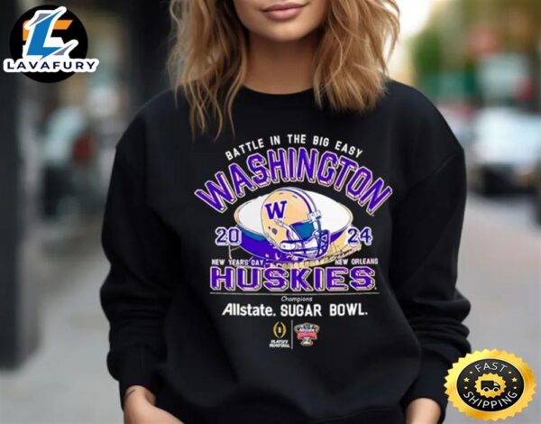 Washington The Victory 2024 Sugar Bowl Game Champions Ncaa College Football Helmet Unisex T-Shirt