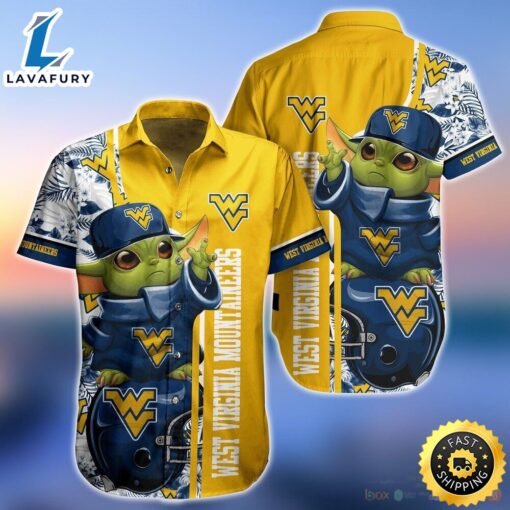 West Virginia Mountaineers Baby Yoda NCAA Hawaiian Shirts