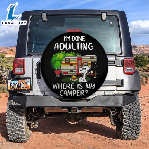 Where Is My Camper Snoopy Car Spare Tire Covers Gift For Campers