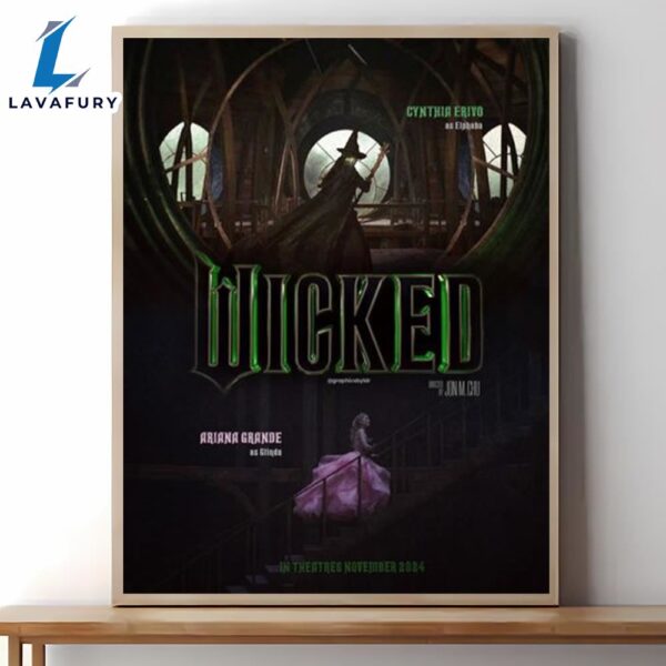 Wicked 2024 Movie Poster Wall Art Canvas