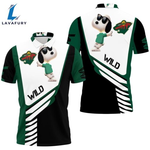 Wild Snoopy Minnesota For Fans 3d Polo Shirt