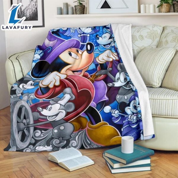 Wizard Mickey Disney Fleece Blanket Gift For Fan