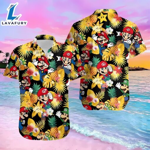 Yoshi Super Mario Movie Character Hawaiian Shirt