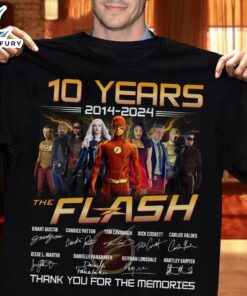 10 Years 2014 2024 The Flash Thank You For The Memories Tshirt