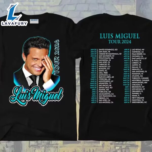 2024 Luis Miguel Tour Concert Luis Miguel Concert 2024 Tour Black Shirt