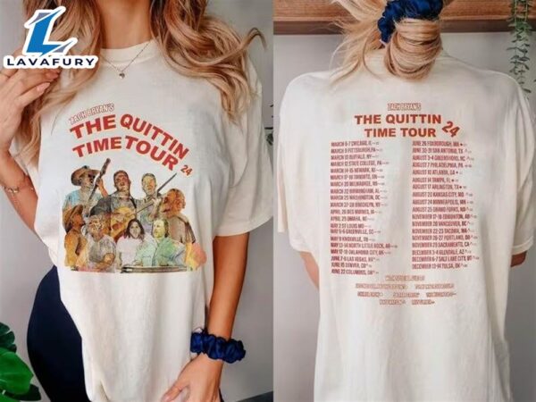 2024 Tour Zach Bryan Quittin Time T-Shirt
