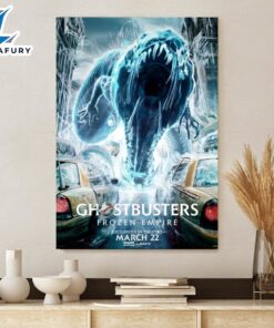 2024 Ghostbusters Frozen Empire Movie Poster Canvas