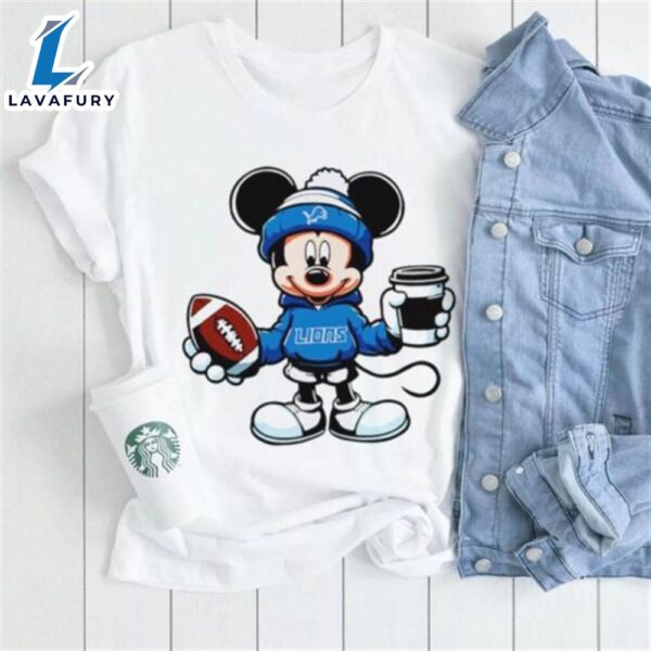 2024 Nfl Championship Game Mickey Mouse Coffee Cup Detroit Lions Football Logo Shirt