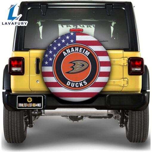 Anaheim Ducks Spare Tire Covers Custom US Flag Style