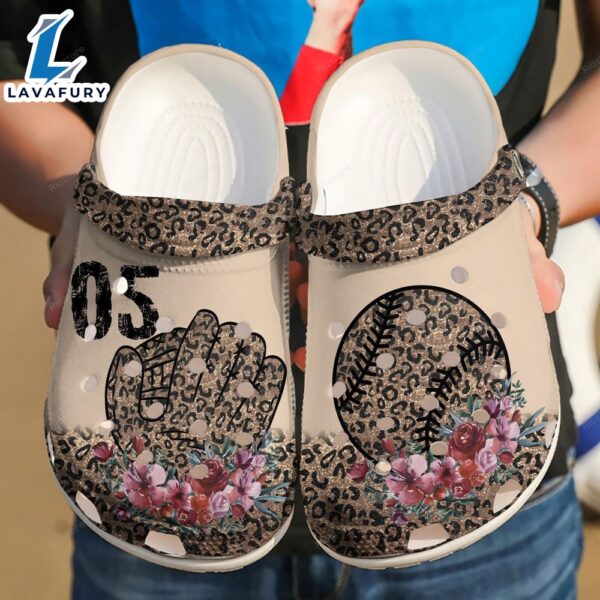 Baseball Leopard Girl Gloves Flower Custom Shoes For Batter Girl  Beauty Baseball Shoes For Women
