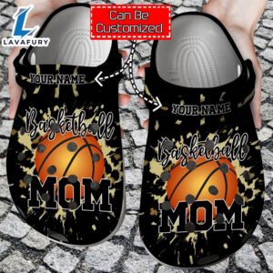 Basketball Mom On Cheetah Clog Shoes Custom