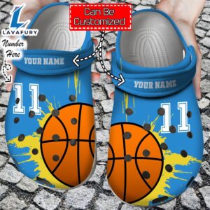 Basketball Personalized Lover Blue Clog Shoes Basketball