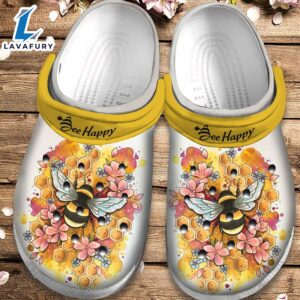 Bee Happy Shoes  Flower Honey Outdoor Shoes Gift For Women Girl Mother Daughter
