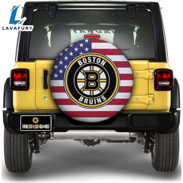 Boston Bruins Spare Tire Covers Custom US Flag Style