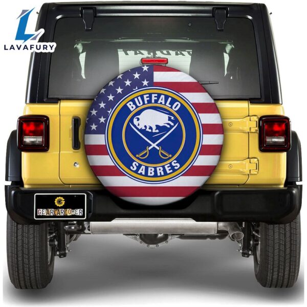 Buffalo Sabres Spare Tire Covers Custom US Flag Style