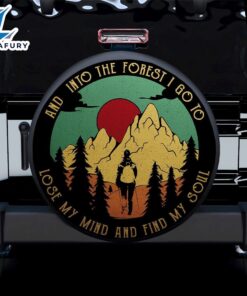 Camper Girl And Into The Forest I Go Car Spare Tire Cover Gift For Campers