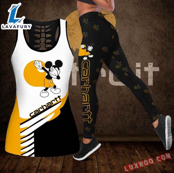 Combo Carhartt Mickey Mouse Hollow Tanktop Legging Set Outfit