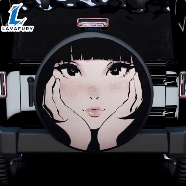 Cute Anime Girl Car Spare Tire Covers Gift For Campers