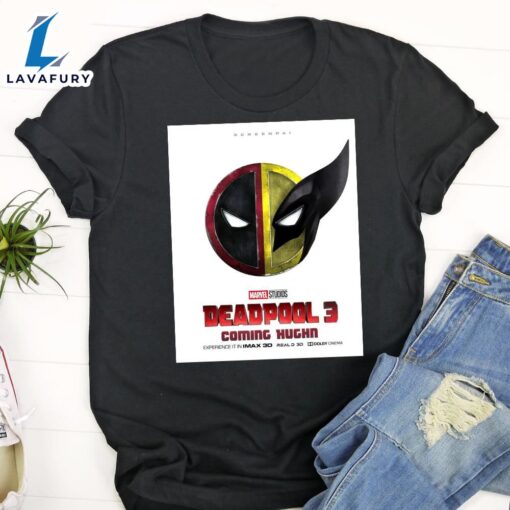 Deadpool And Wolverine 2024 Deadpool 3 Poster Black T-Shirt